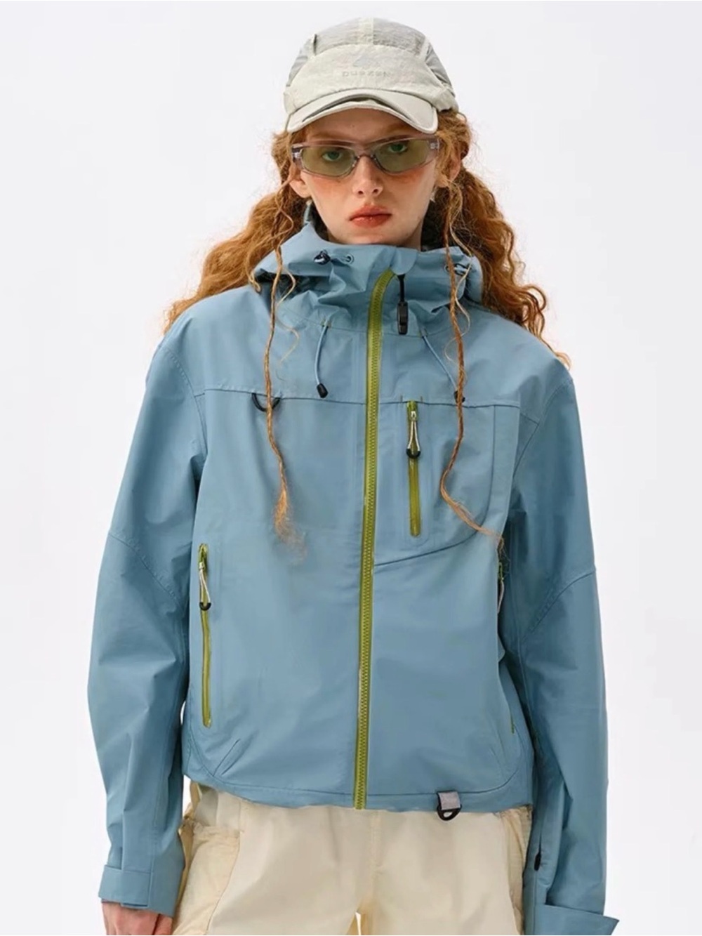 GONGGAR AshNest - Unisex Windproof & Waterproof Hard Shell Jacket in Sky Blue